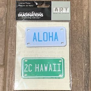 2 Hawaii license plate for scrapbooking.